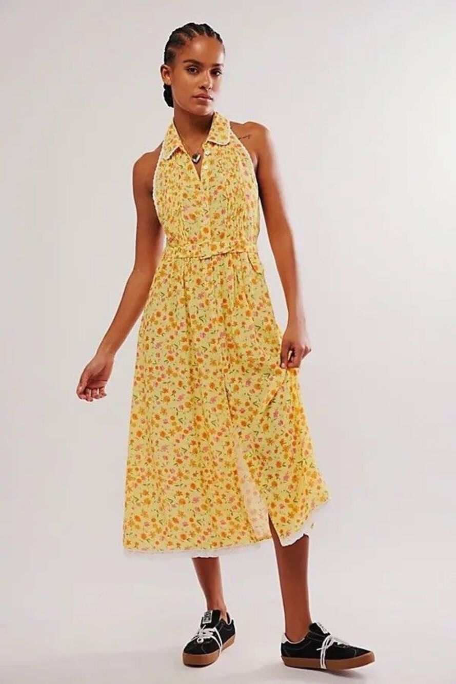 Free People Slice Of Life Midi Dress